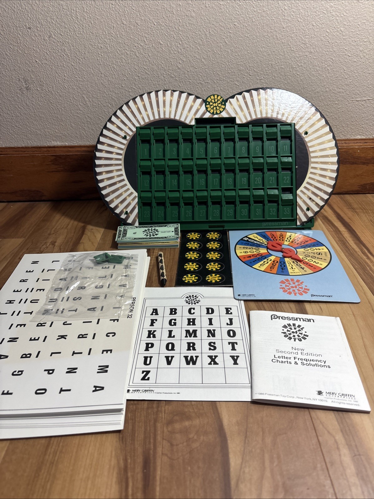 Wheel Of Fortune Game 2nd Edition Pressman 1985 Complete -1016SH