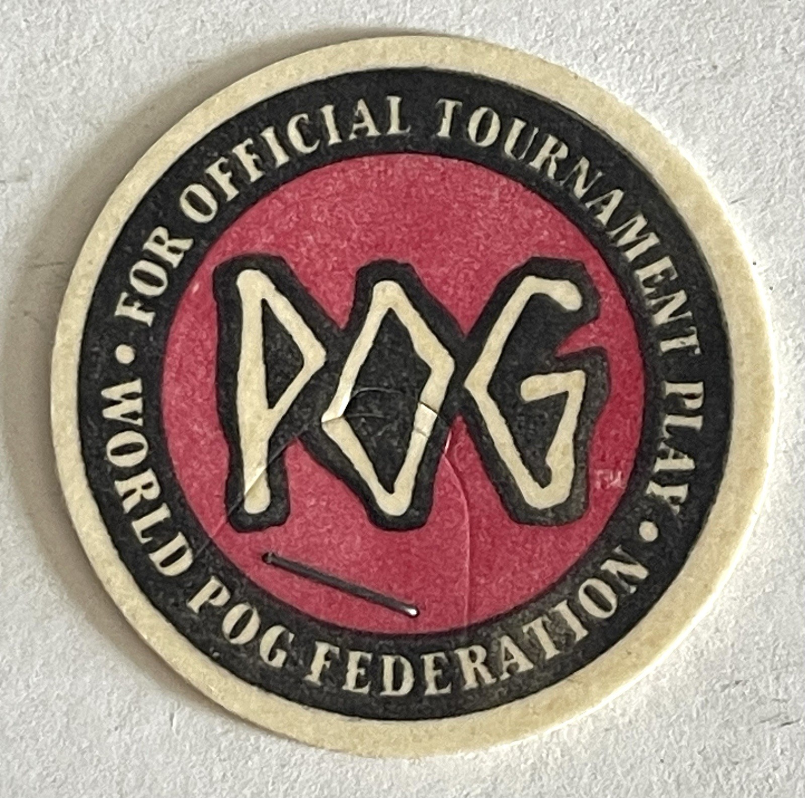 Vintage World POG Federation Official Tournament Lot of 15 POG Caps Five Colors