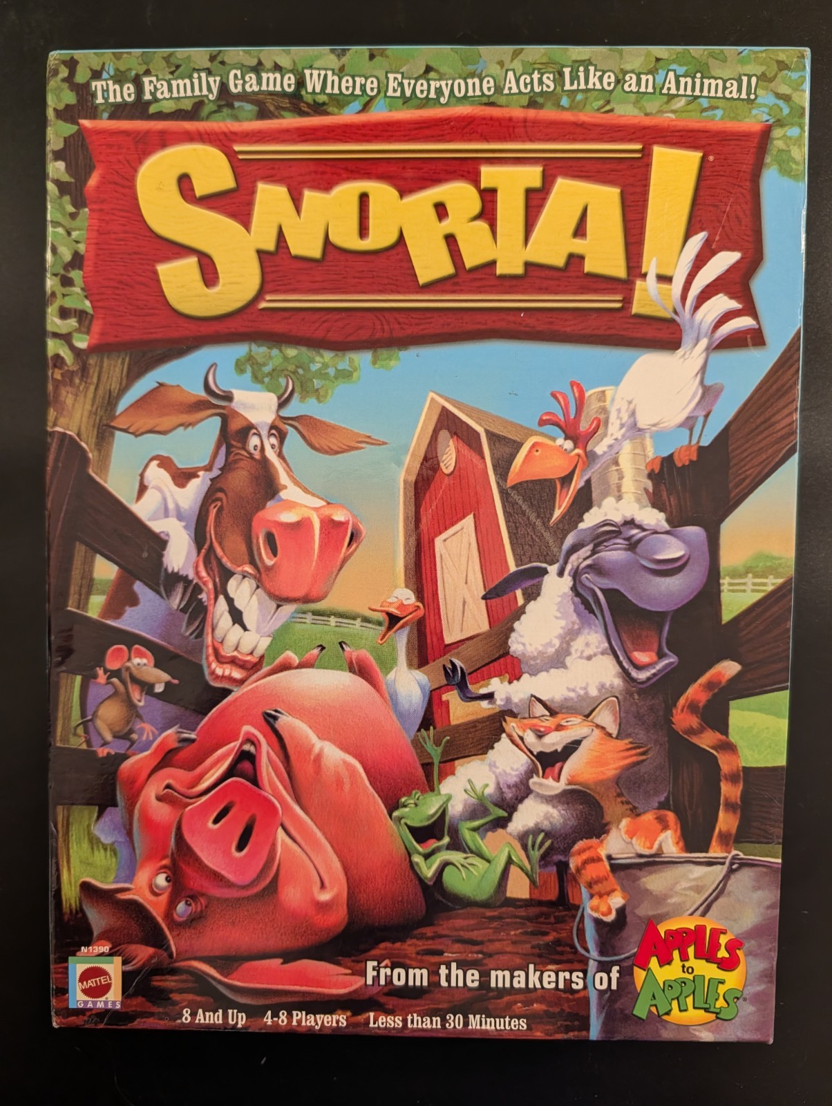 SNORTA! Farm Animal Barnyard Sounds Family Board Game Mattel 2007 100% Complete