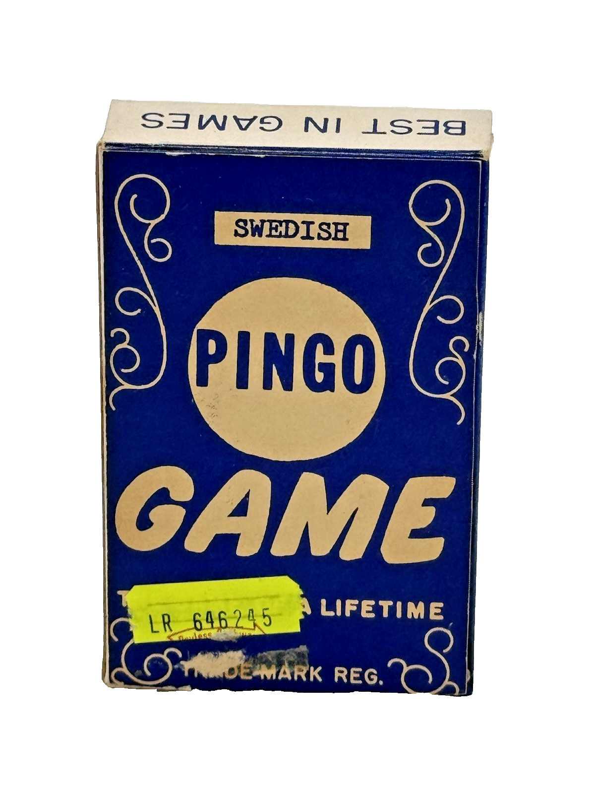 1969 Swedish Pingo Game Complete Dice Chips Cards Nelson Sales “Lifetime” Game