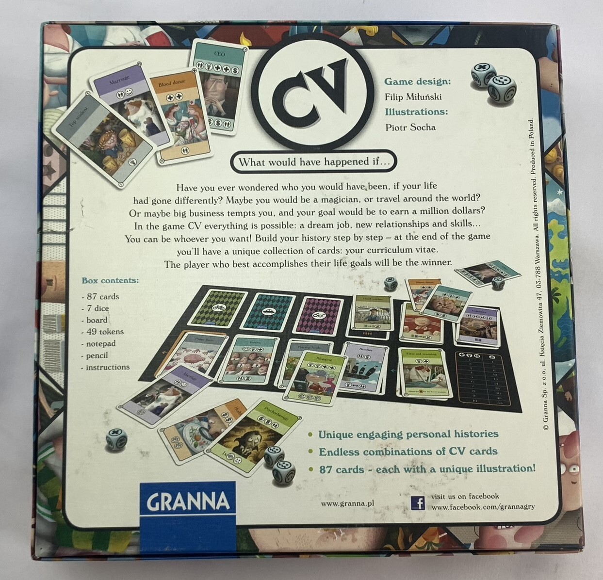 2013 CV: What Would Happen If… Board Game by Granna Complete Great Cond