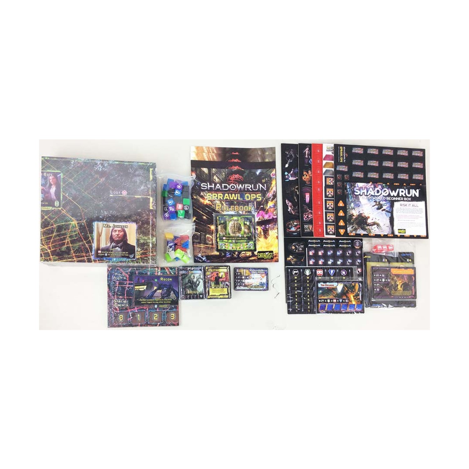 Catalyst Boardgame Shadowrun – Sprawl Ops (Kickstarter Mr. Johnson Ple VG+/NM