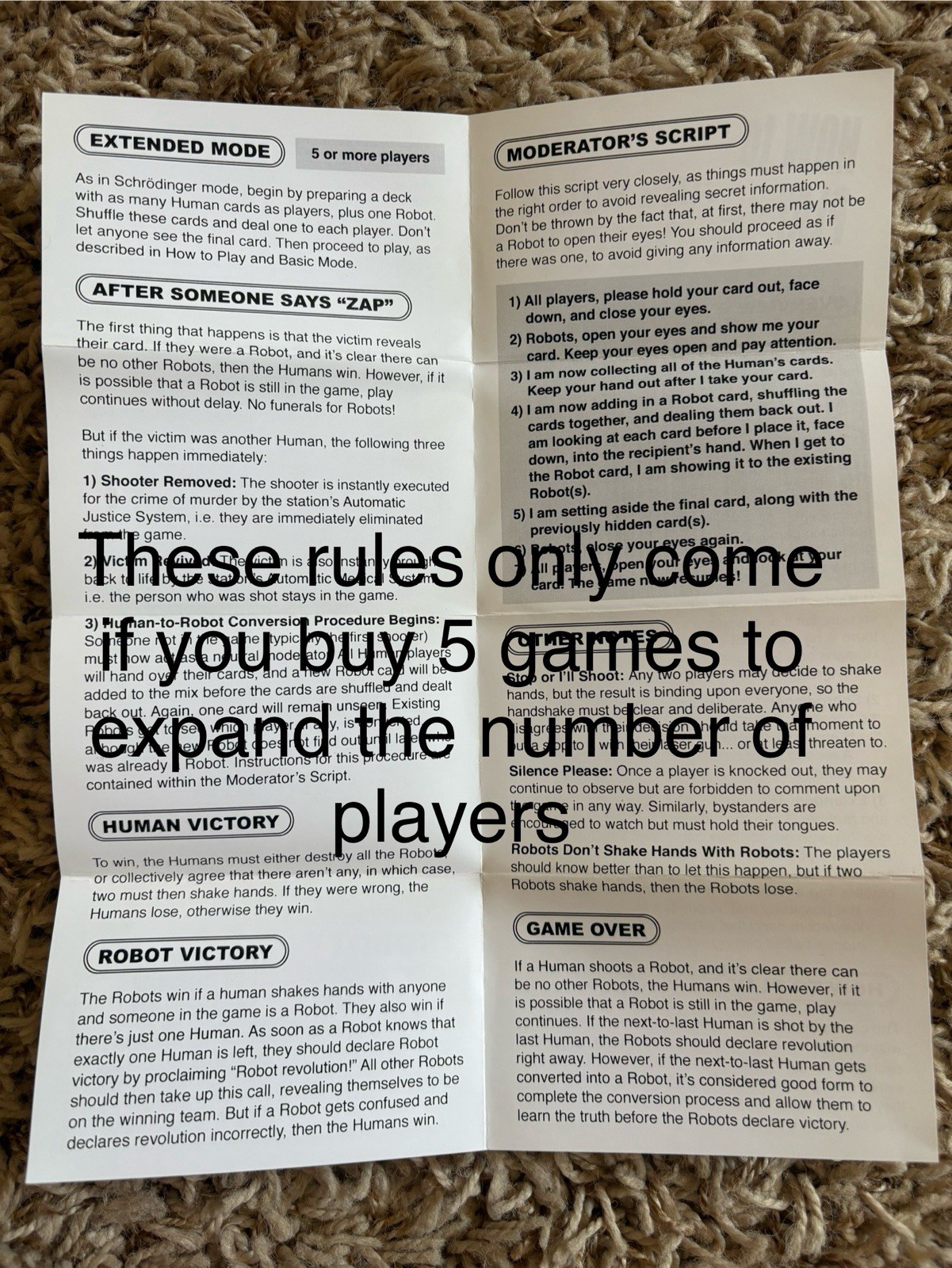 Are You a Robot? A Social Deduction Micro-Game 2-3 Players By Looney Labs