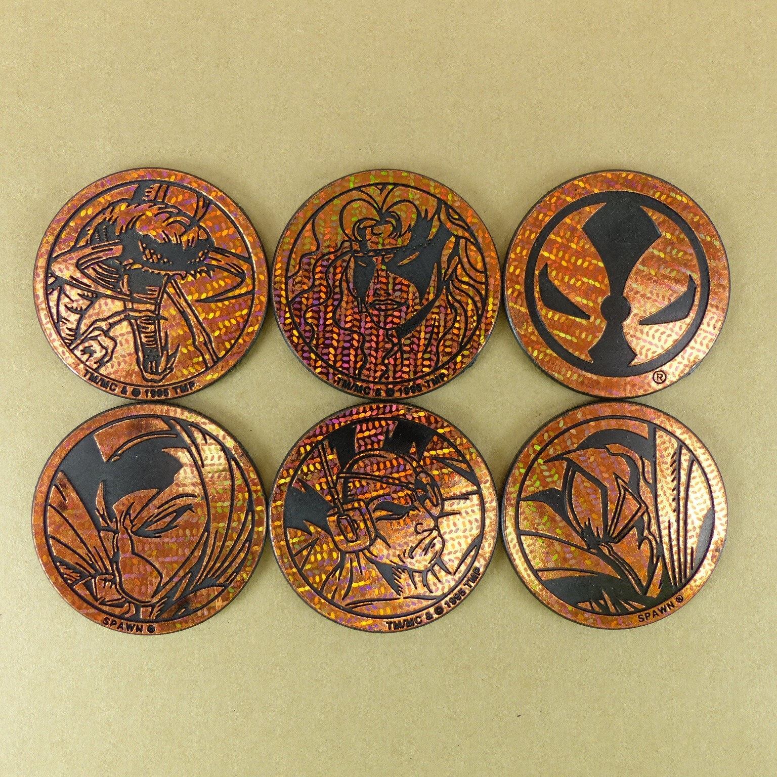 Lot of 6 SPAWN Kini Slammers Authentic The World POG Federation Todd McFarlane