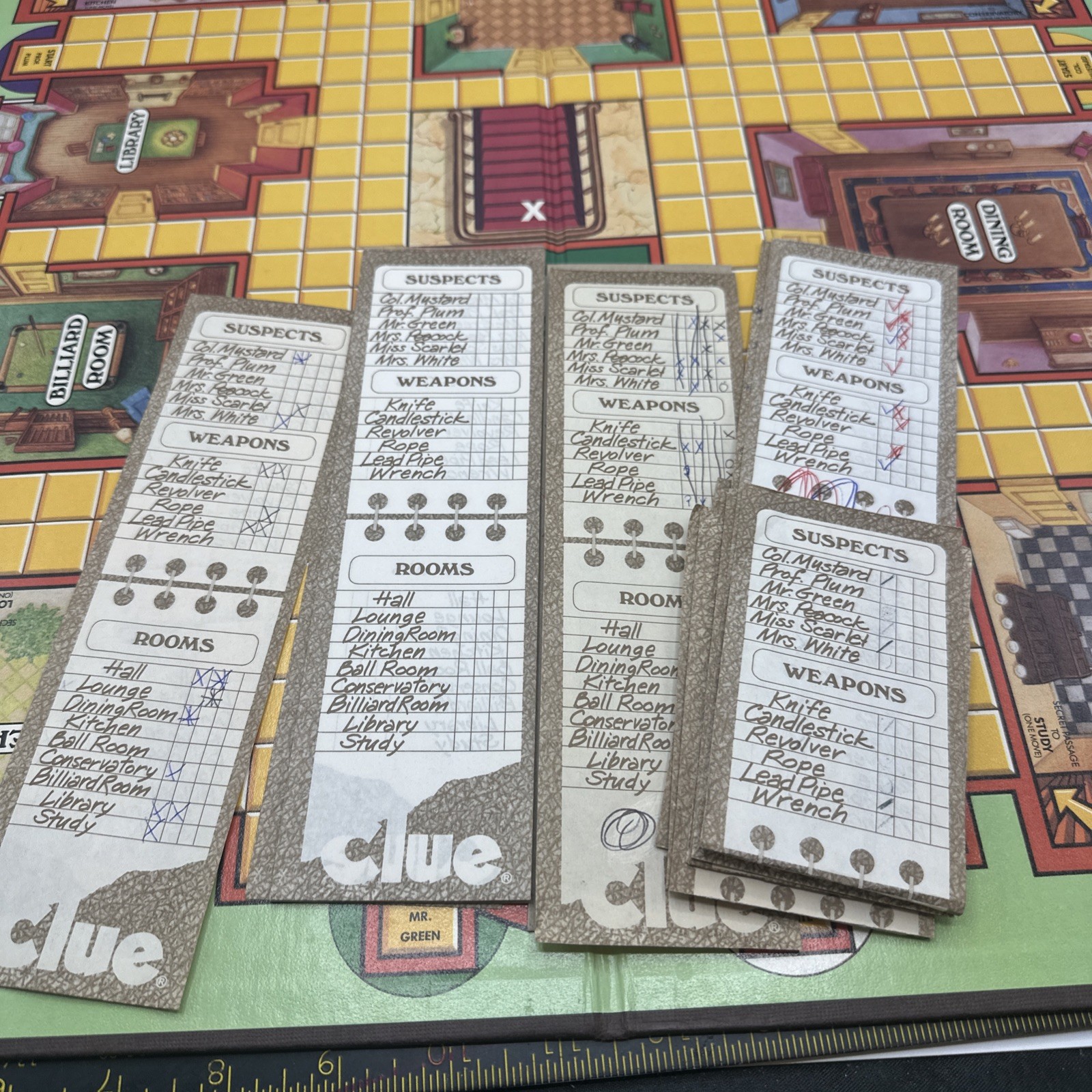 Vintage Clue Board Game 1992 Classic Detective Parker Brothers COMPLETE