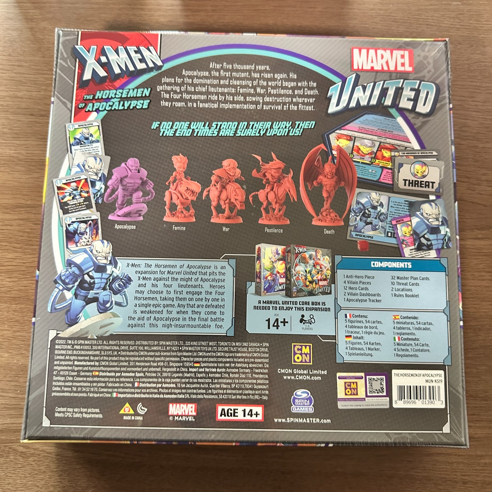 Marvel United X-men The Horsemen of Apocalypse Expansion Kickstarter Sealed