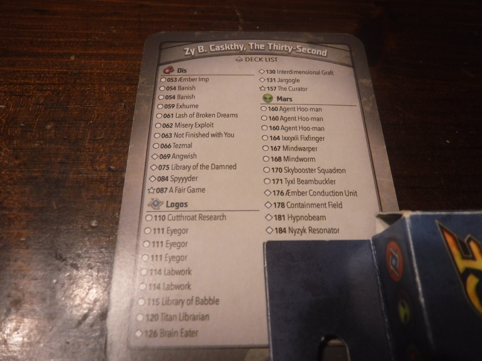 Keyforge decks, first two series, lot of 6, Open/Complete