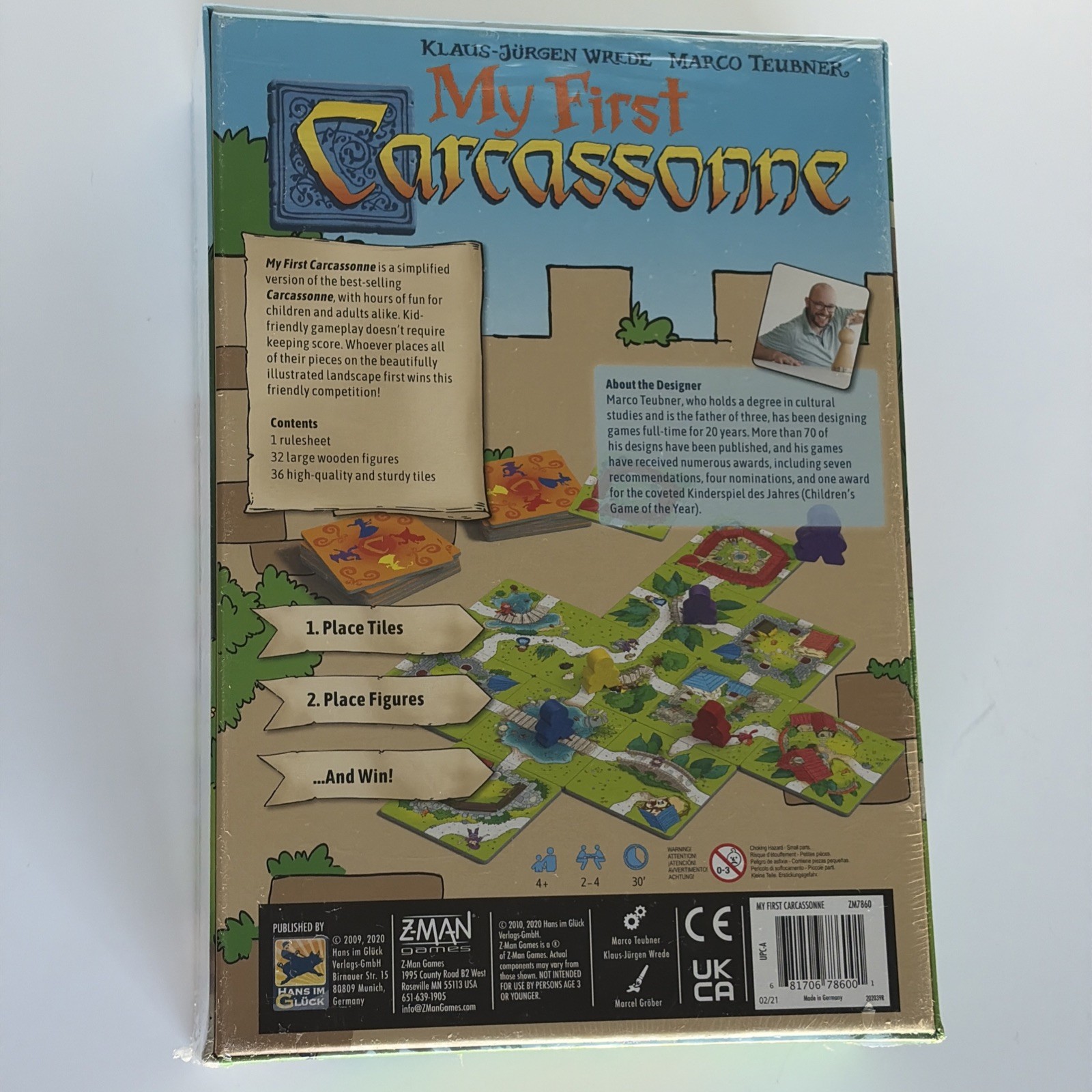 NWT My First Carcassonne Board Game New Sealed Z-Man Games Kids Family Tile Game