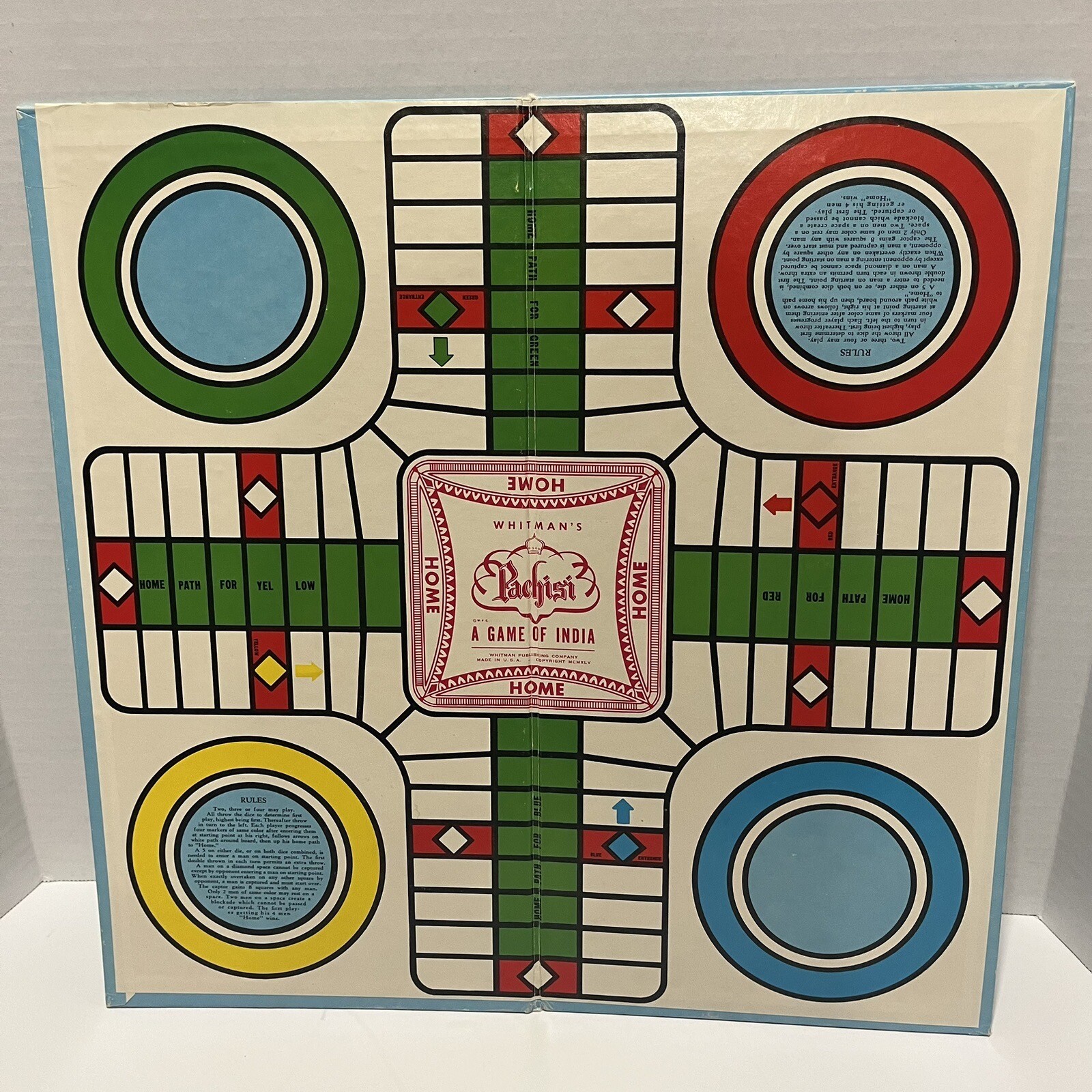 Pachisi A Game of India Board Game Whitman Vintage 1963 COMPLETE *See pics*