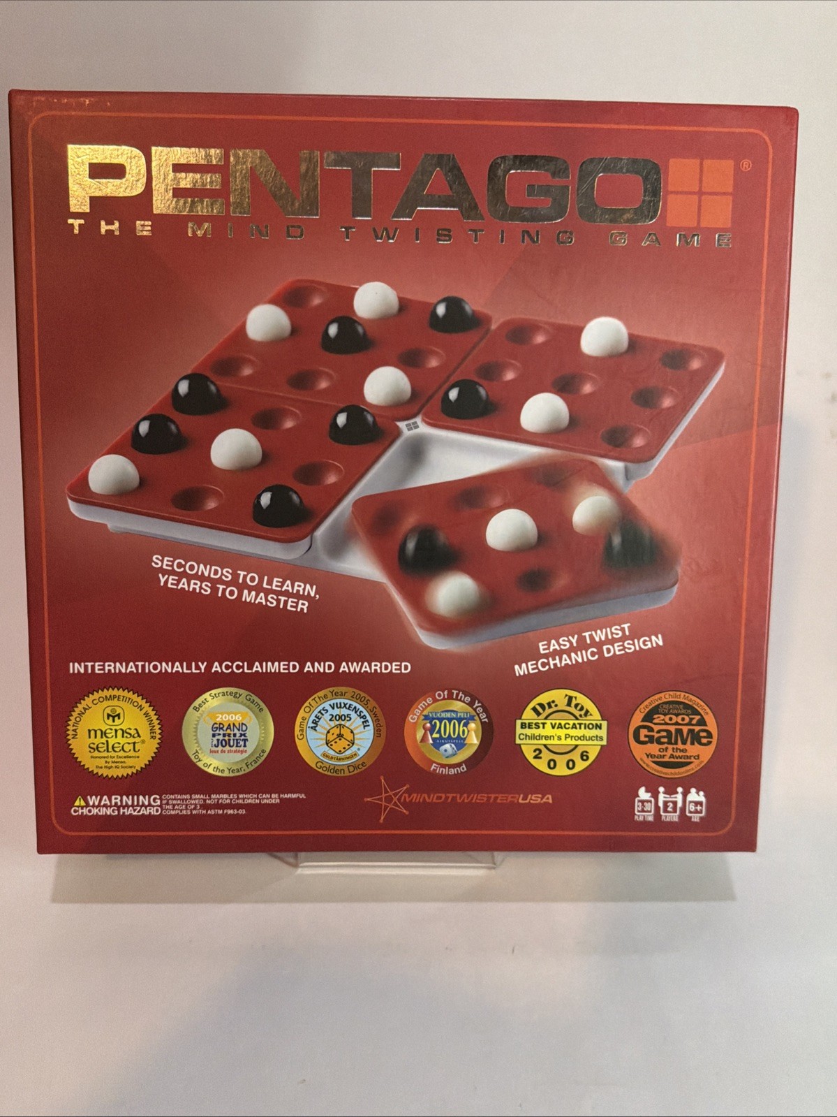 PENTAGO The Mind Twisting Game Ages 6 And Up Mind Twister 2005 Open Box New