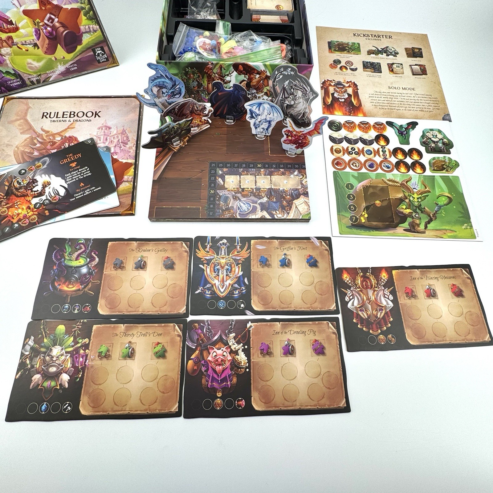 Taverns & Dragons with Kickstarter Exclusives – Lord Raccoon Games 100% Complete