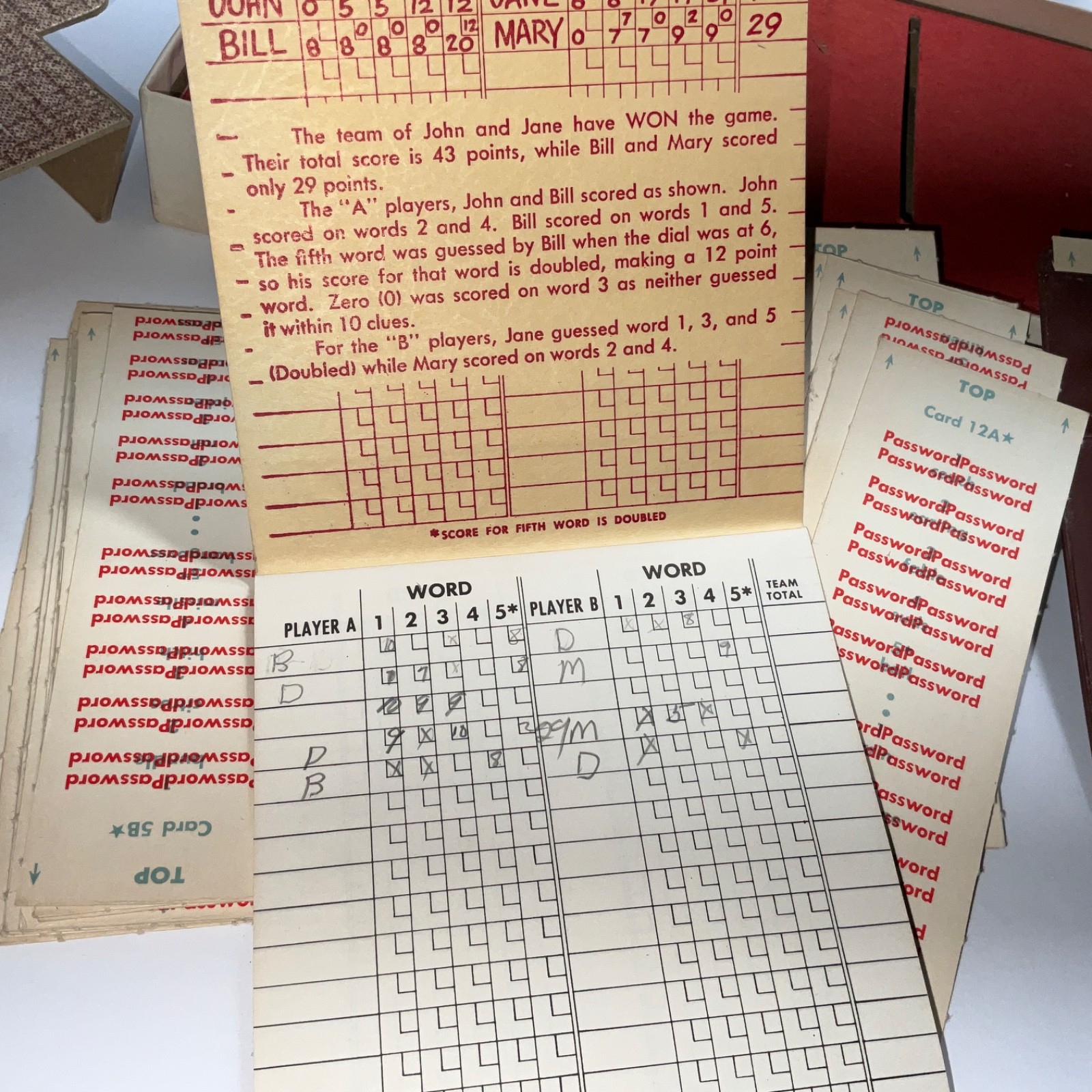 Vintage 1962 Milton Bradley Password Game #4260 COMPLETE Made In USA