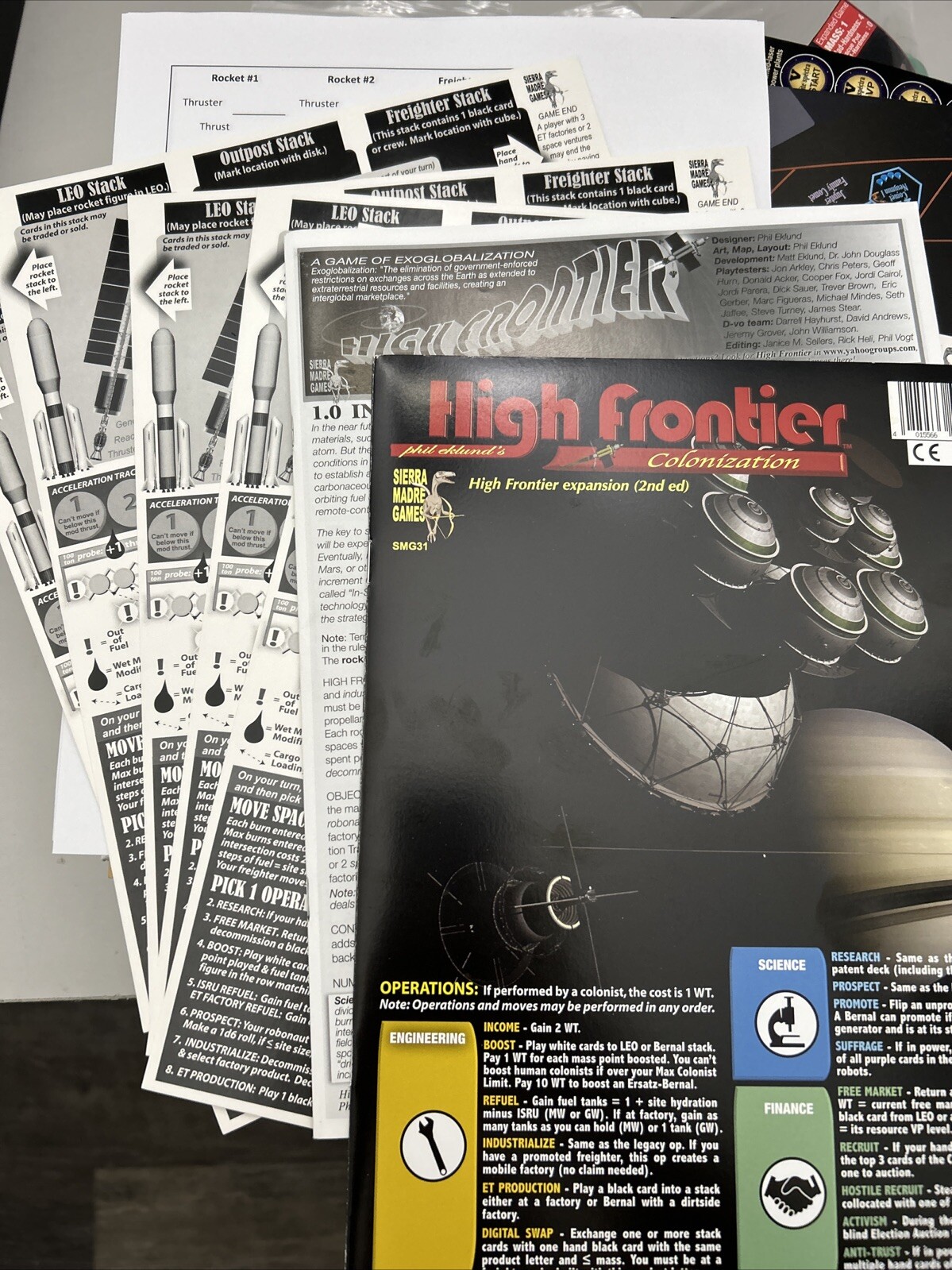 Sierra Madre High Frontier 2nd Edition Box VG Replacement Box Punched And Bagged
