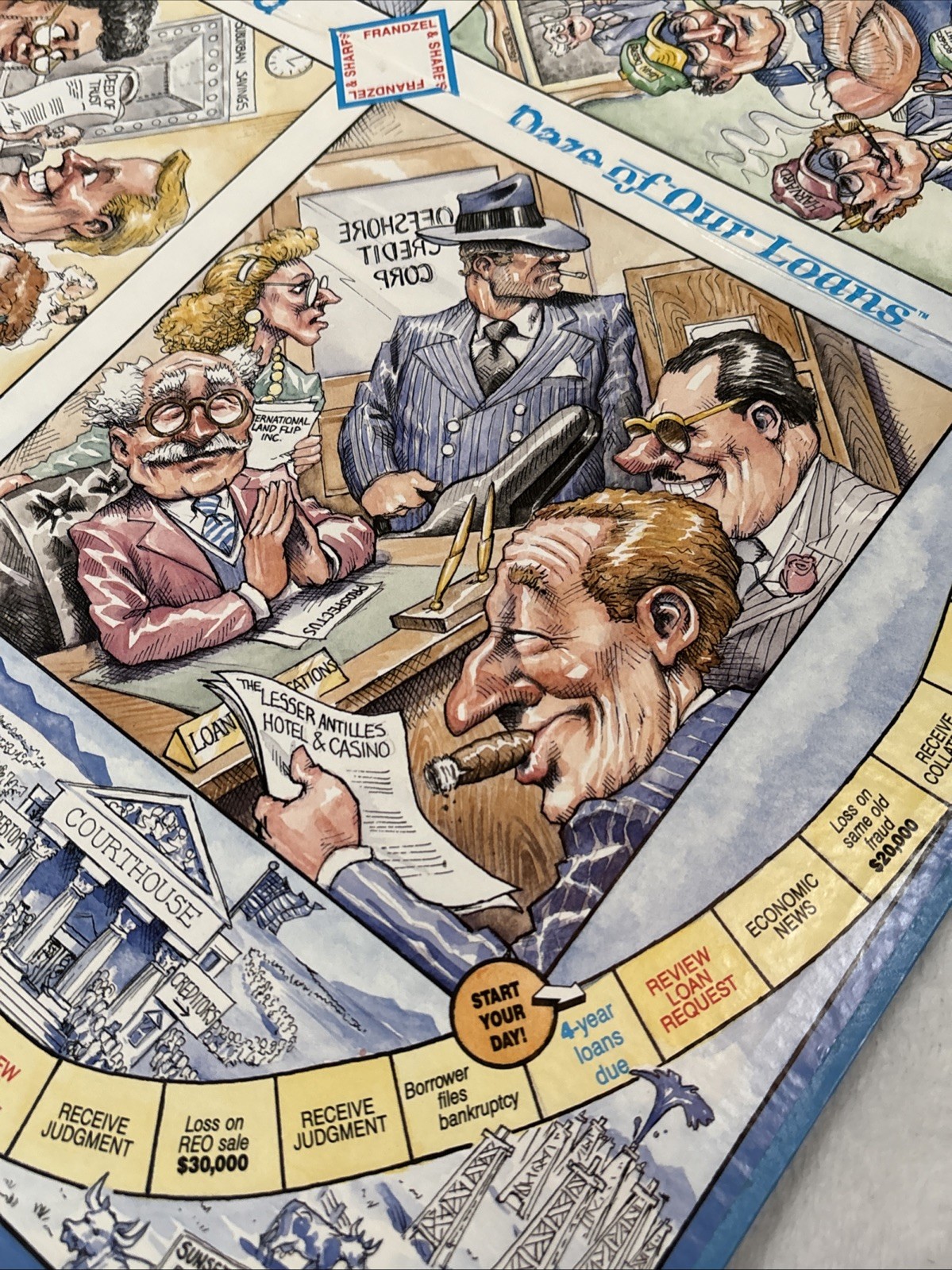 Vintage Rare 1988 Frandzel & Share’s Law Firm Daze of Our Loans Promo Board Game