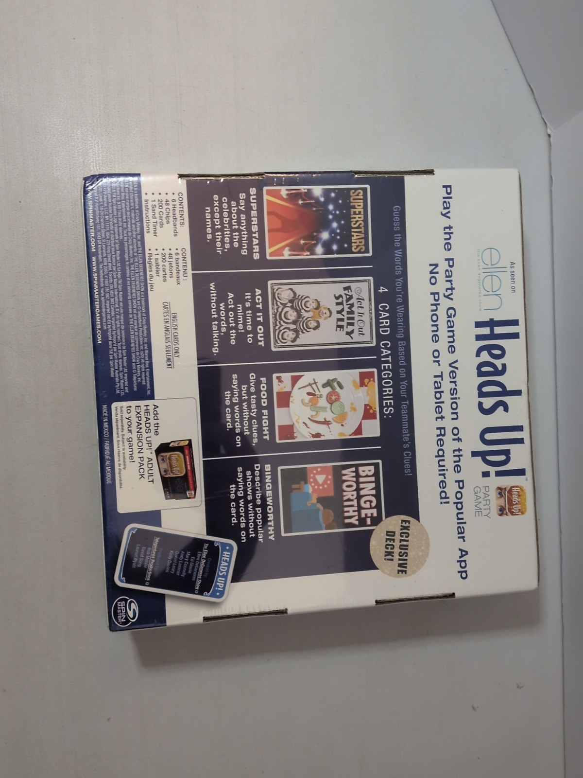 Heads Up! Party Game 3rd Edition NEW SEALED As Seen on Ellen Spinmaster