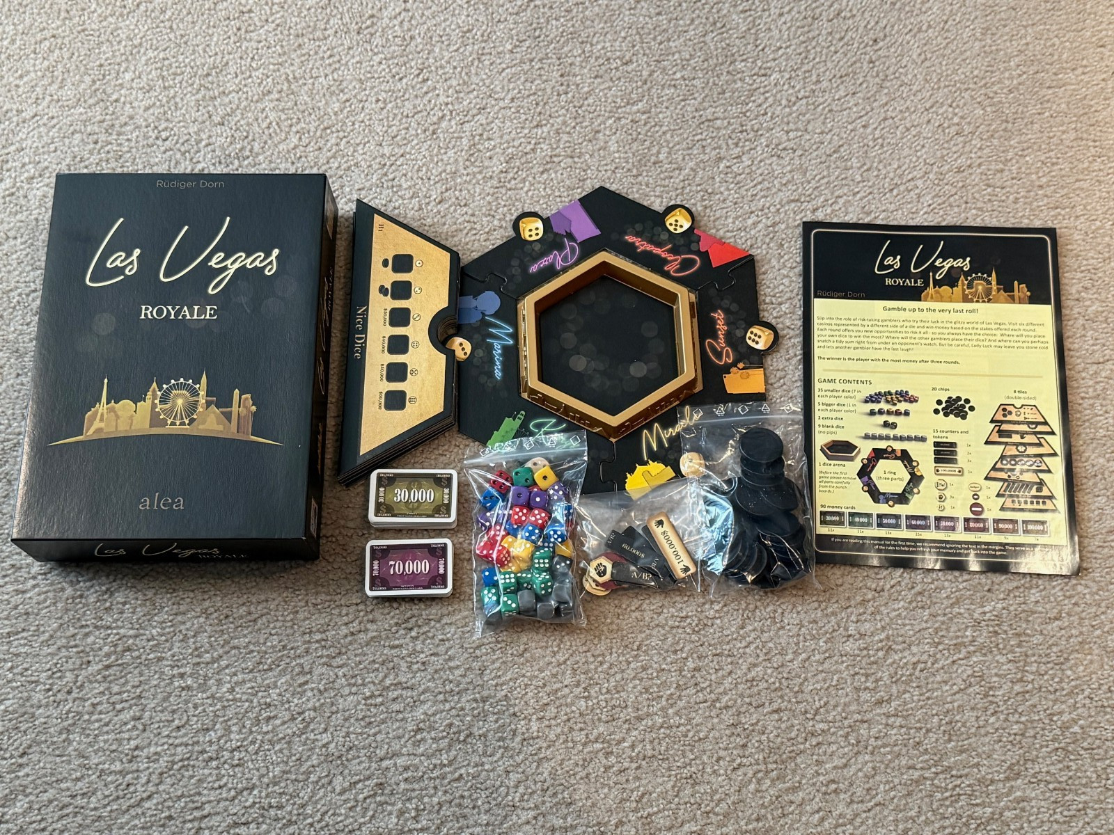 Las Vegas Royale Board by by Alea & Rudiger Dorn – Complete & Excellent
