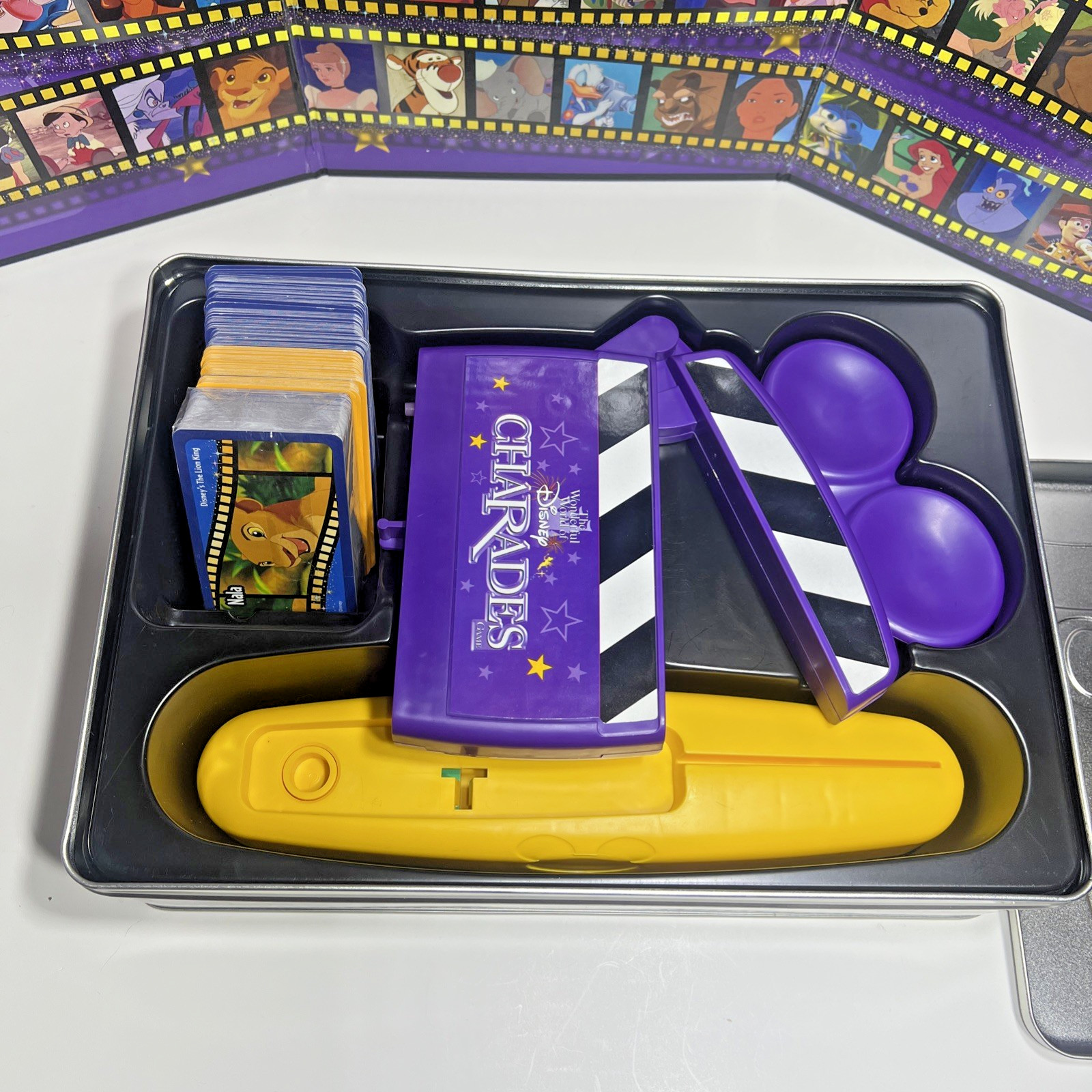 Mattel – The Wonderful World of Disney Charades Game – Vintage 1999 Tin Complete