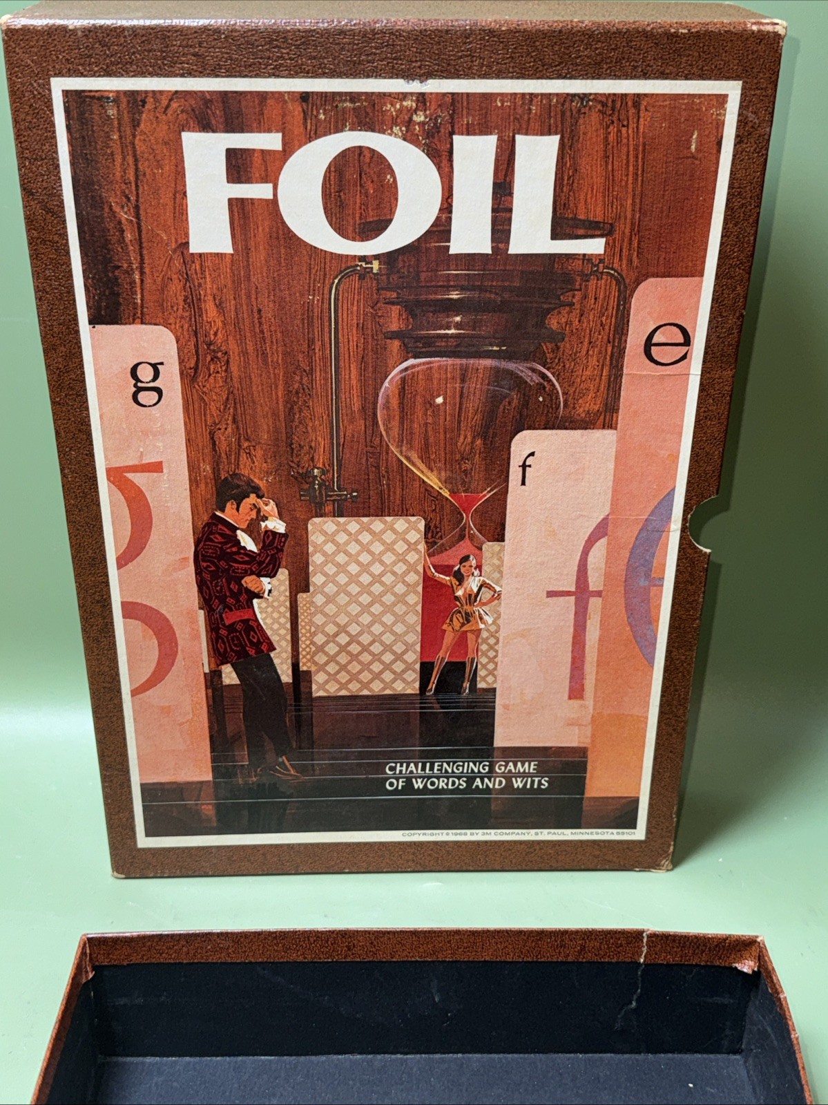 VTG 1968 FOIL Board Game Of Words & Wits – 3M Bookshelf Games Complete EUC
