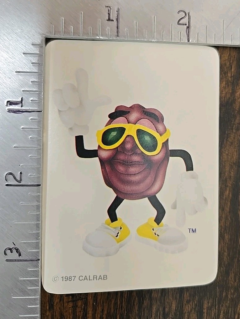 1987 California Raisins Memeory 36 Card Game Age 4 & Up 1 Or More Players. SKU5