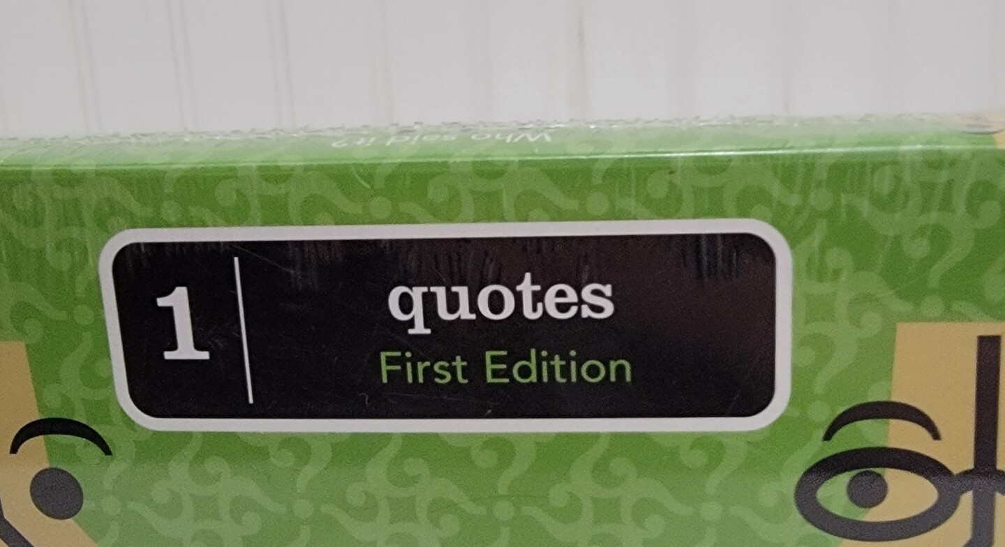 New Sealed Orijinz Quotes Game First Edition 16 Years and Up 2 Or More Players