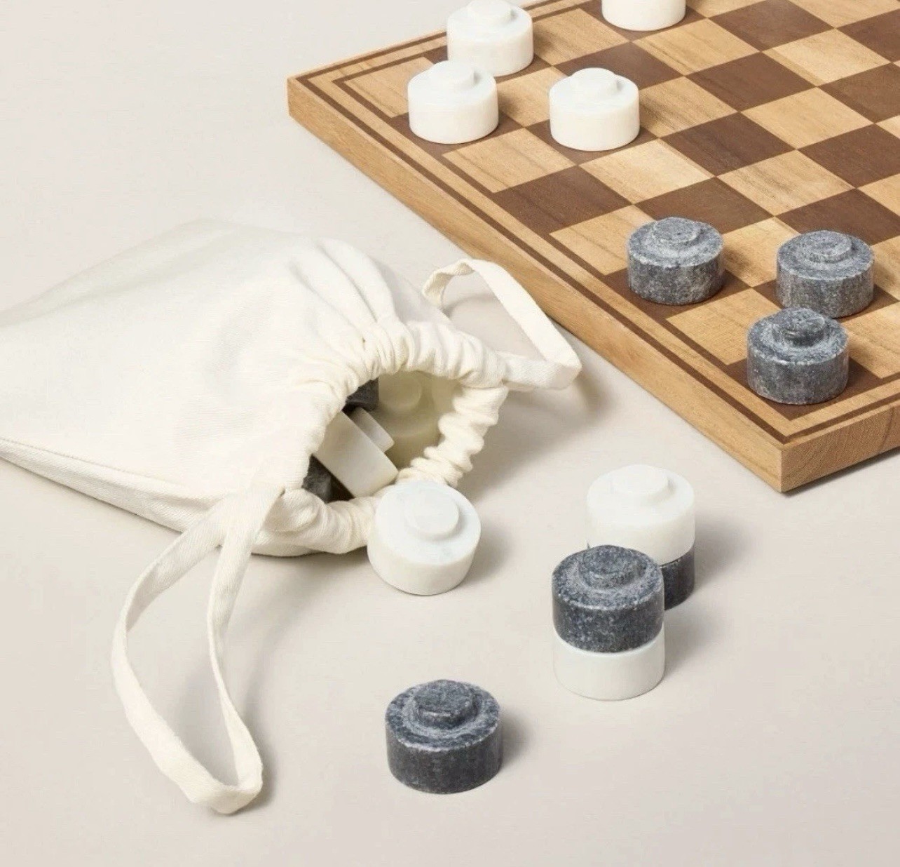 Wood & Marble Checkers Board Game – Hearth & Hand™ with Magnolia: Classic Adult