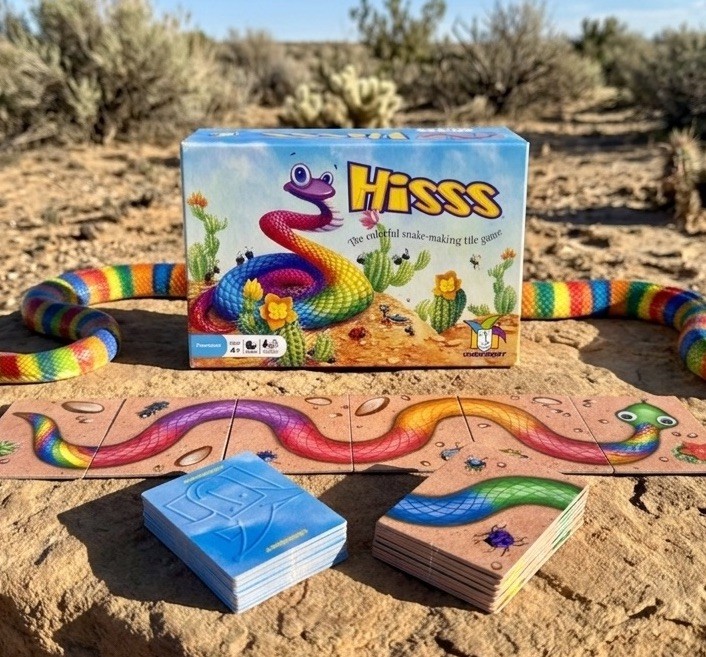 Gamewright Hisss The Colorful Snake-Making Tile Game-All 50 Tiles-No Manual