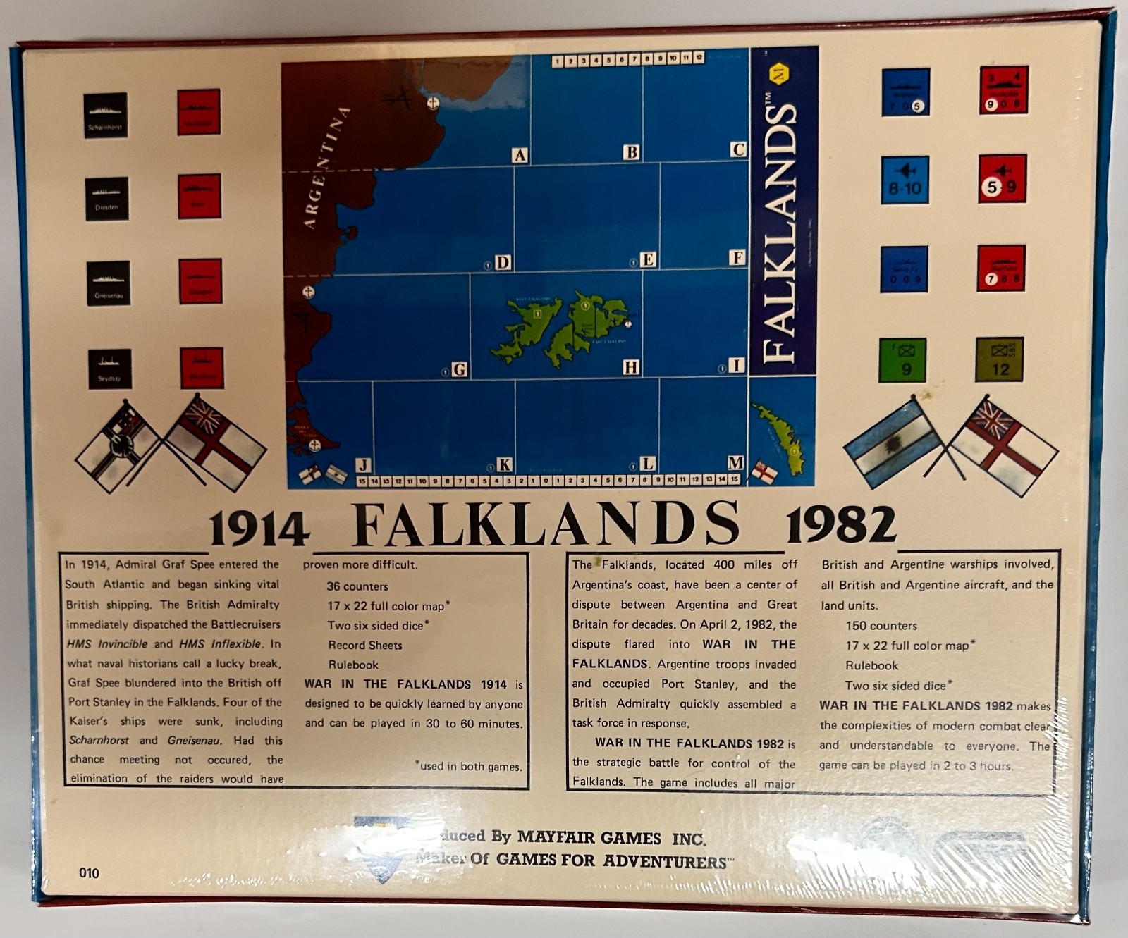 Mayfair Games War in the Falklands Board Game New in Shrink