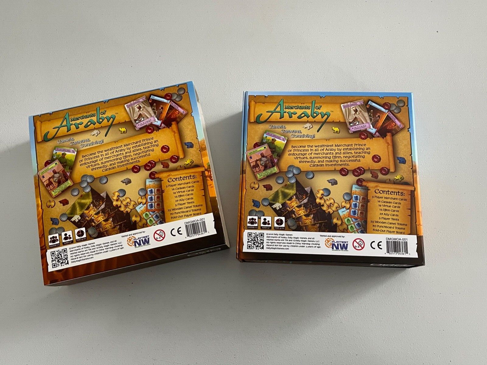 Merchants of Araby Kickstarter Board Card Game Used Daily Magic Games 2016 Nice