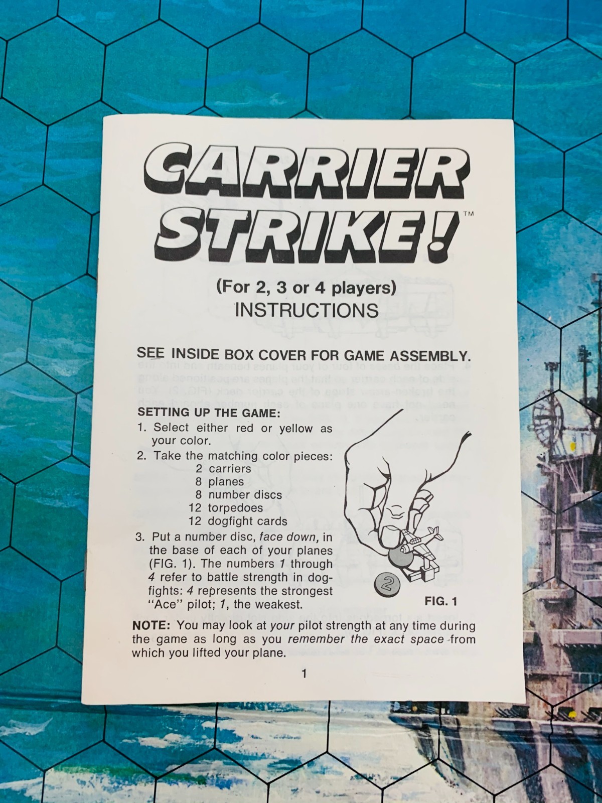 1977 Carrier Strike Game Milton Bradley Complete in Great Condition FREE SHIP