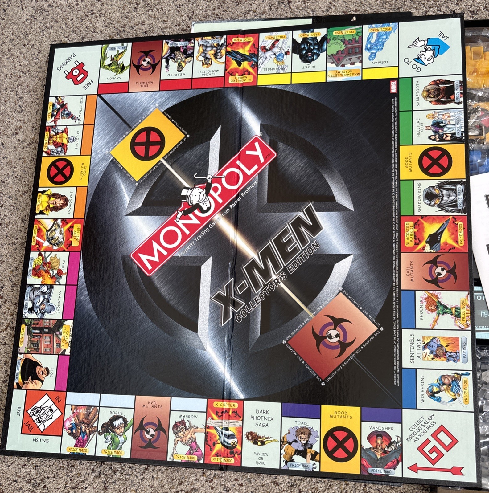 Monopoly X-Men Collector’s Edition Board Game 2000 Hasbro