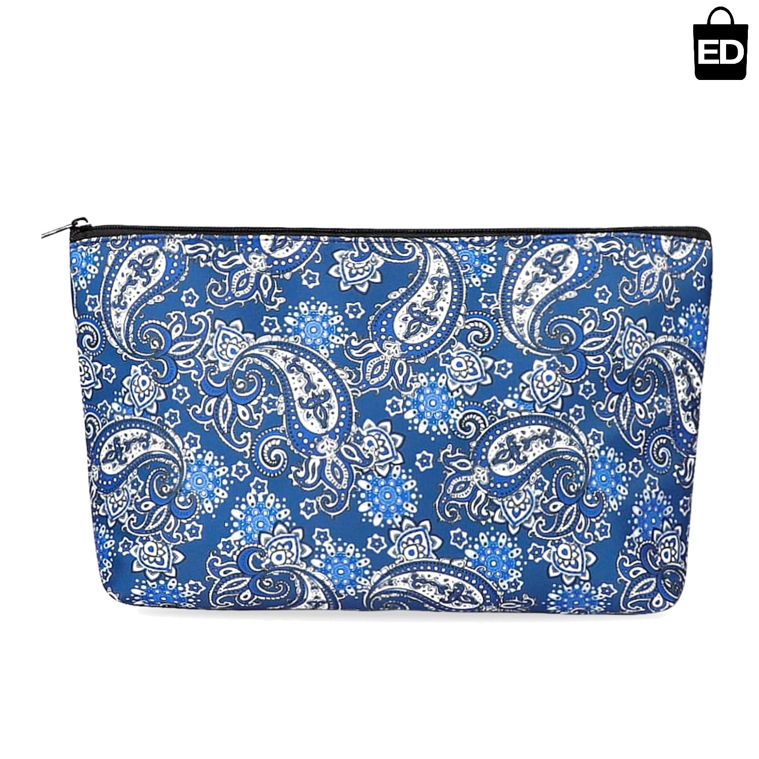 Versatile Mahjong Tiles Bag – Thickened Blue Case for Travelers and Gatherings