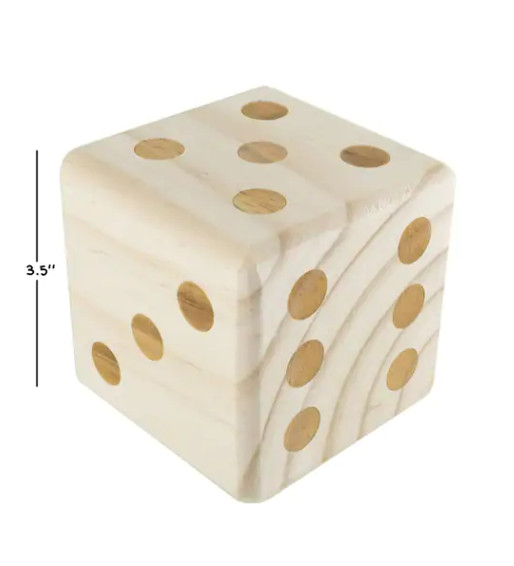 Dice Wooden Yard Giant Game Set Outdoor Lawn 3.5 Games Jumbo Big New Case Large