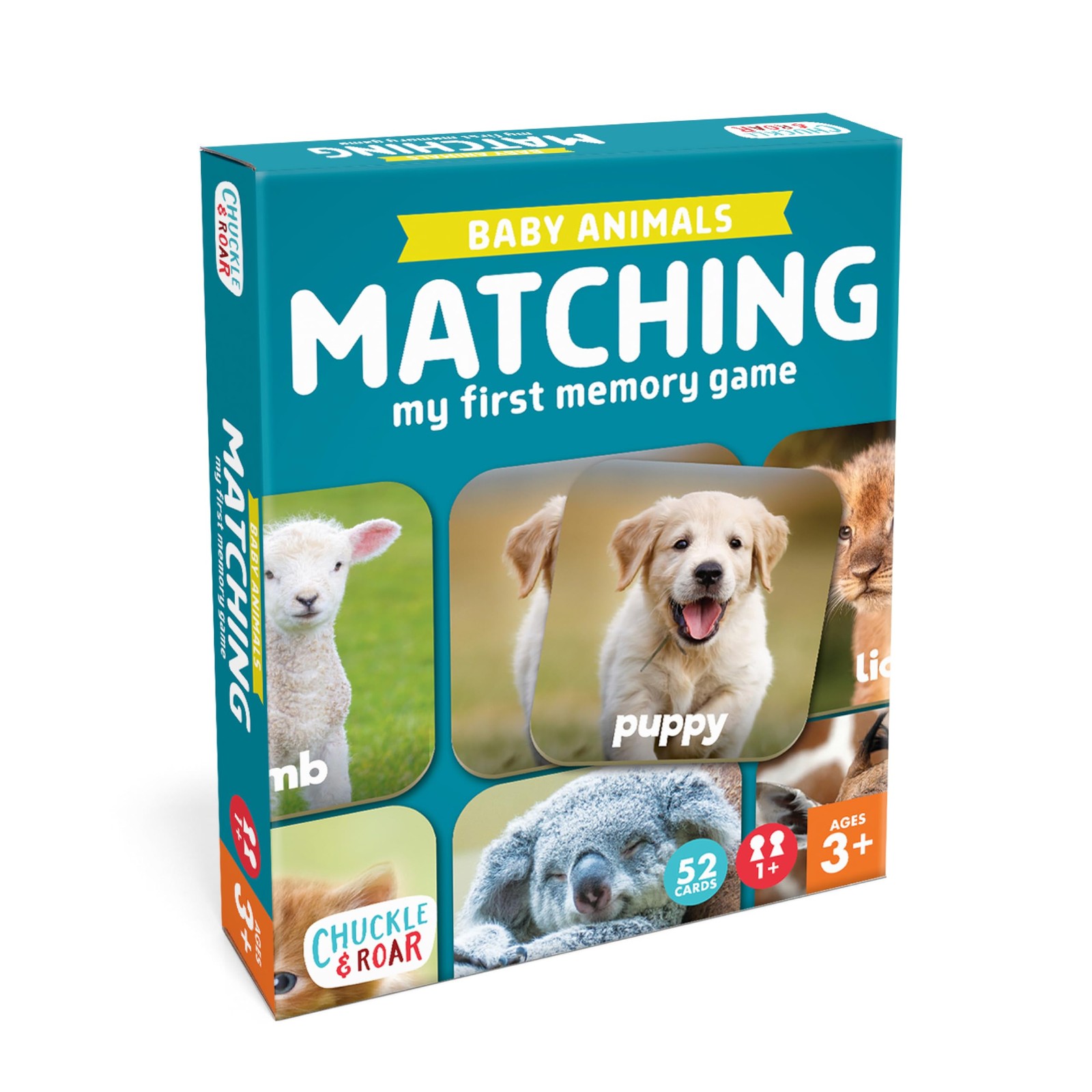 Baby Animals Matching Memory Game Preschool Board Game for Kids Ages 3+