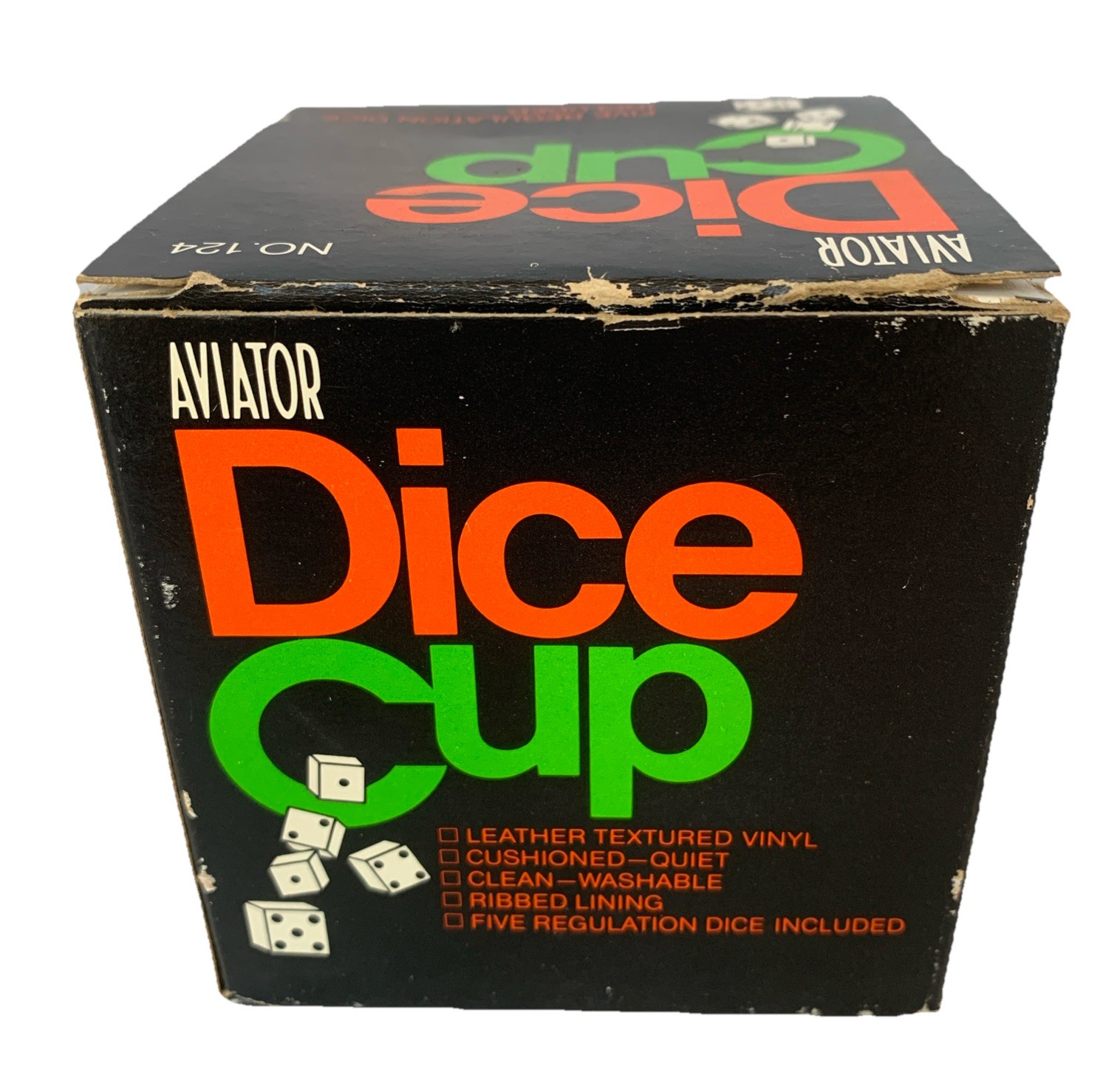 Aviator VTG Dice Cup w/ 5 Dice Included | Yahtzee Liar’s Dice 3-Man