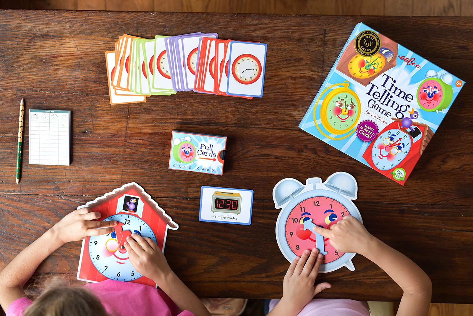 Eeboo Time Telling Game Develops Time Telling Skills Learn To Read A Clock