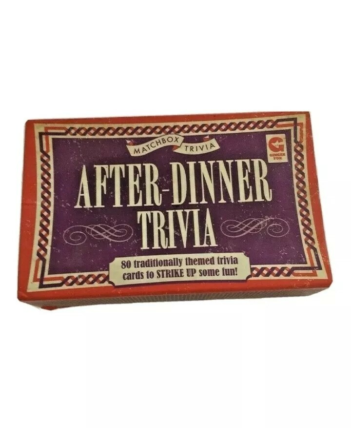 Matchbox Trivia AFTER-DINNER TRIVIA New Sealed