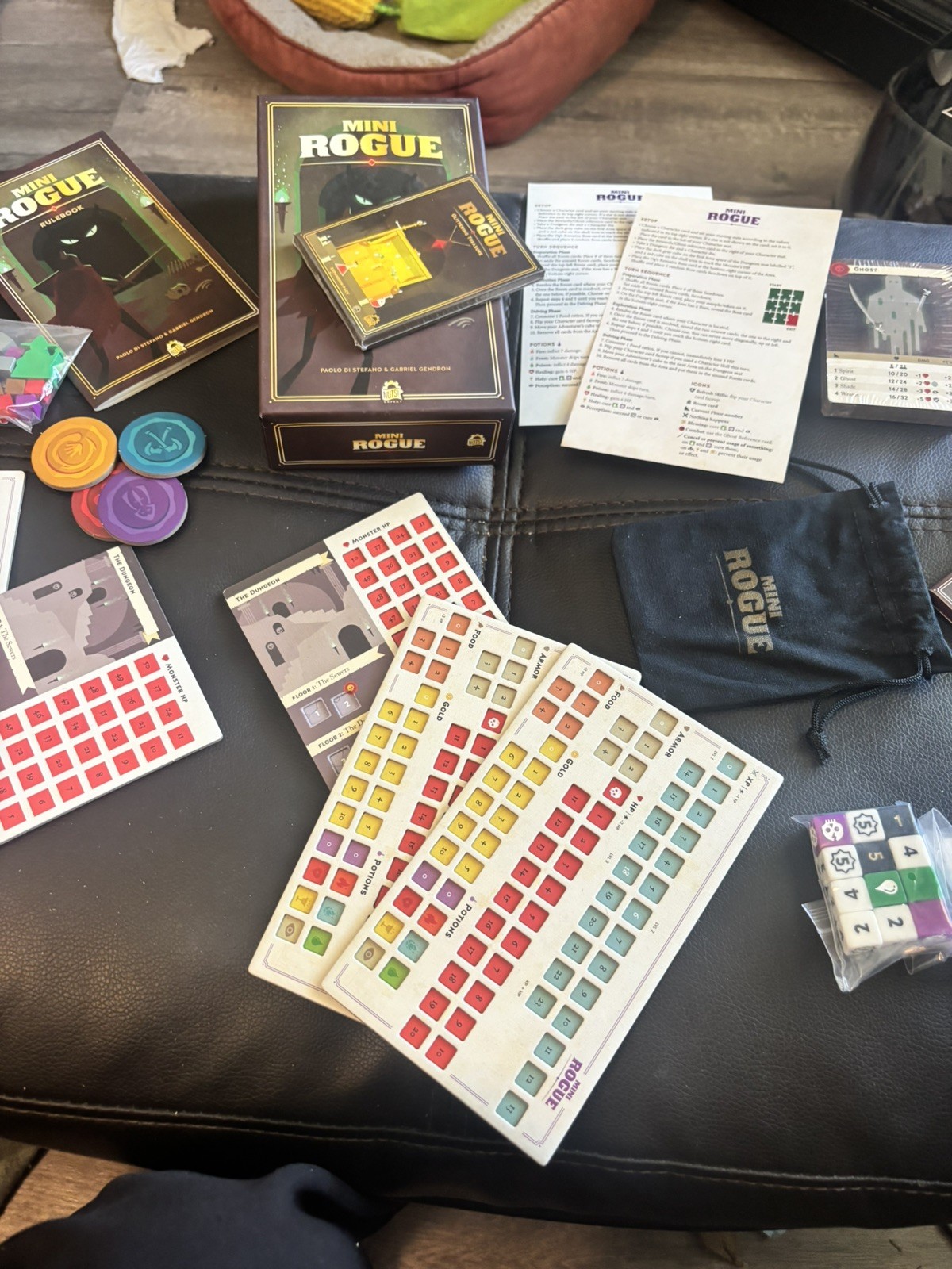Mini Rogue Complete Collection + 4 Sealed Expansions Promo Dice Bag Kickstarter