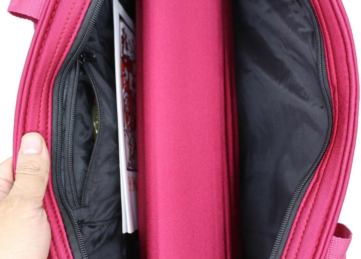 American Mahjong Game Set, Pinky Red Carrying Bag,166 Premium White Tiles,4 Colo