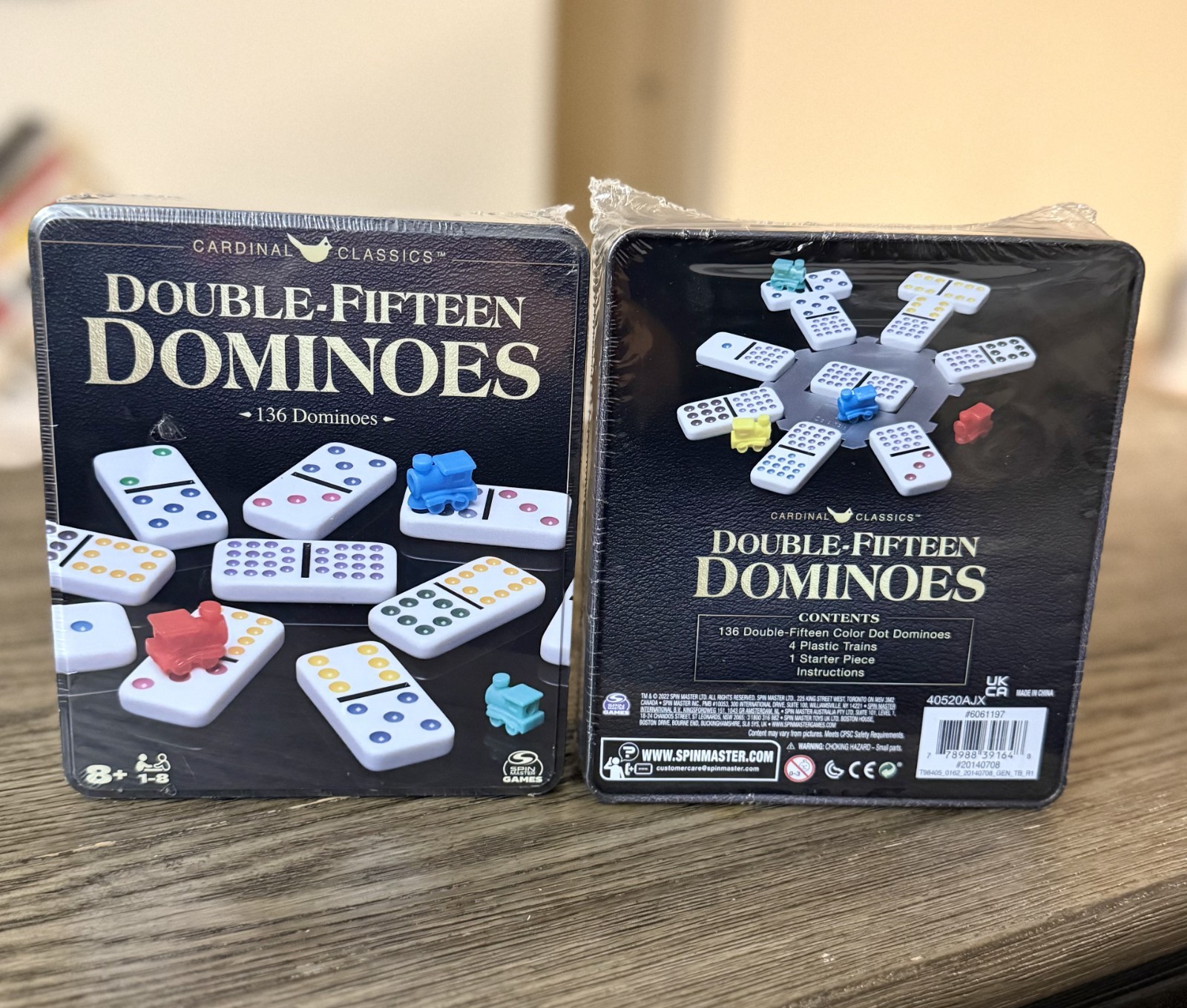 Cardinal Classics Double-Fifteen Dominoes 136pc Domino Game by Spin Master New