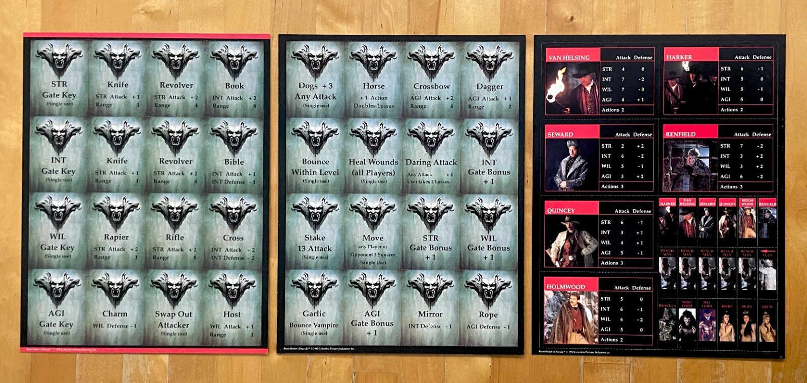 BRAM STOKER’S DRACULA BOARD GAME – COMPLETE & UNPUNCHED – LEADING EDGE GAMES