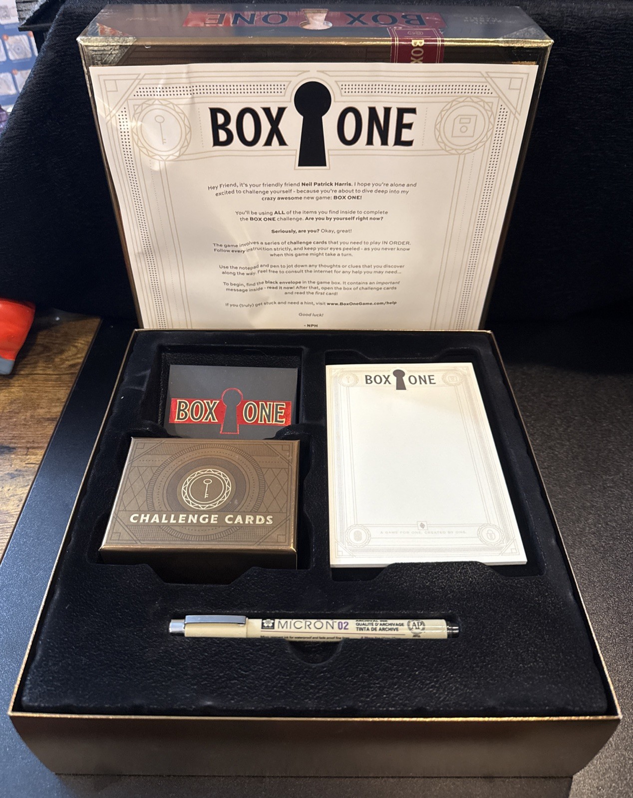 Box One Game For One By Neil Patrick Harris Reset And Ready To Play
