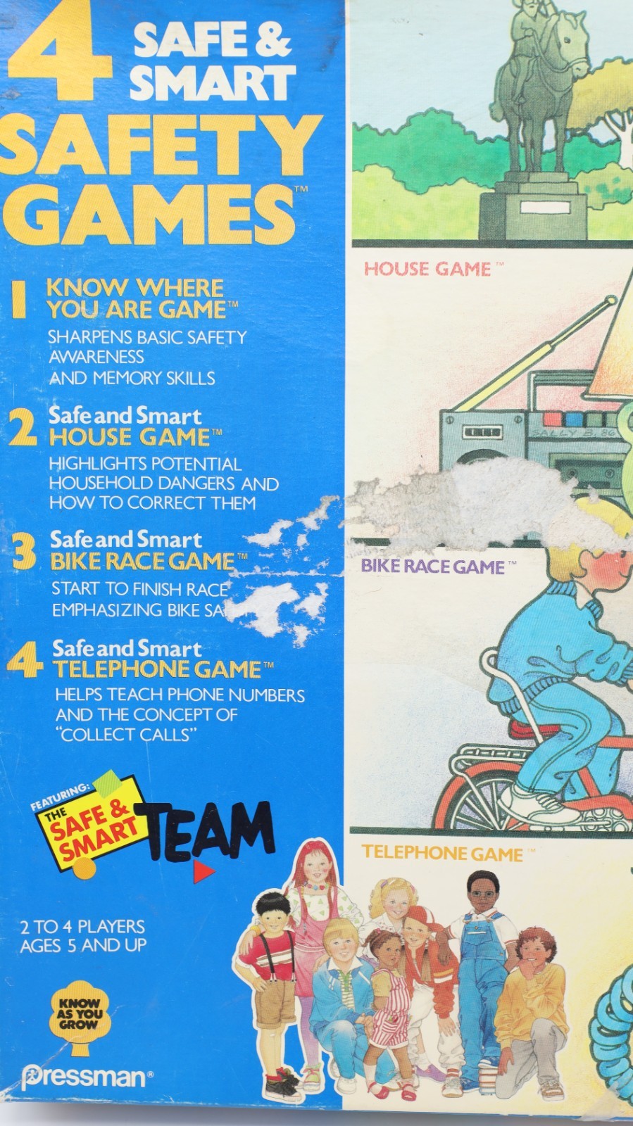 1986 Vintage Pressman 4 Safe & Smart Safety Games
