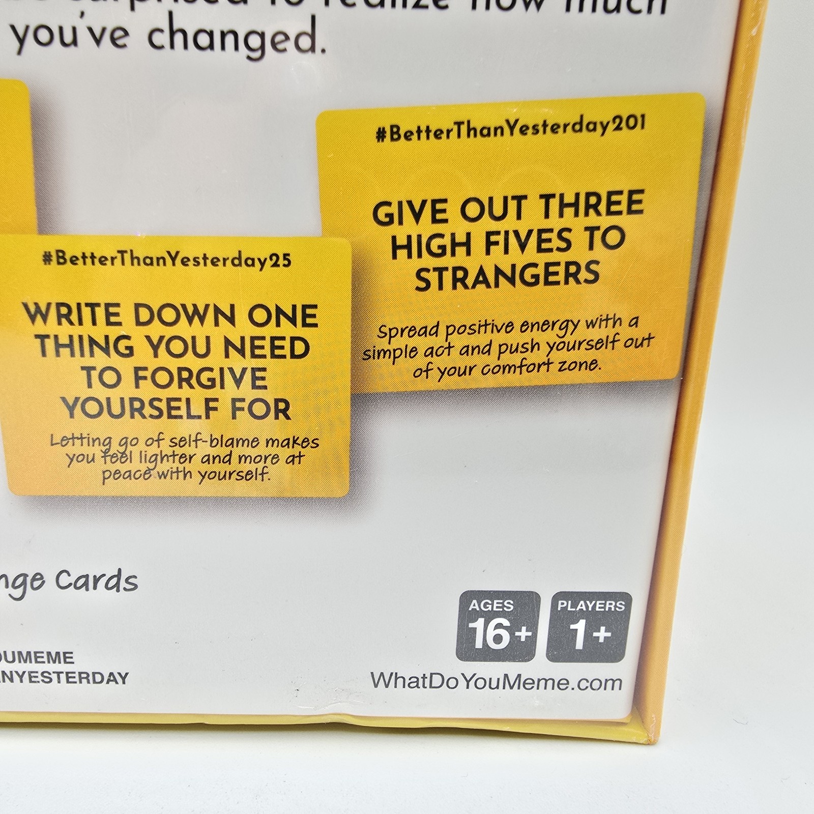 Better Than Yesterday Card Game Of 365 Daily Challenges 1+Players Ages 16+