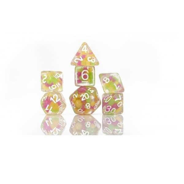 Sirius Dice: Melon Ball Glowworm, Glow in the Dark Poly Set