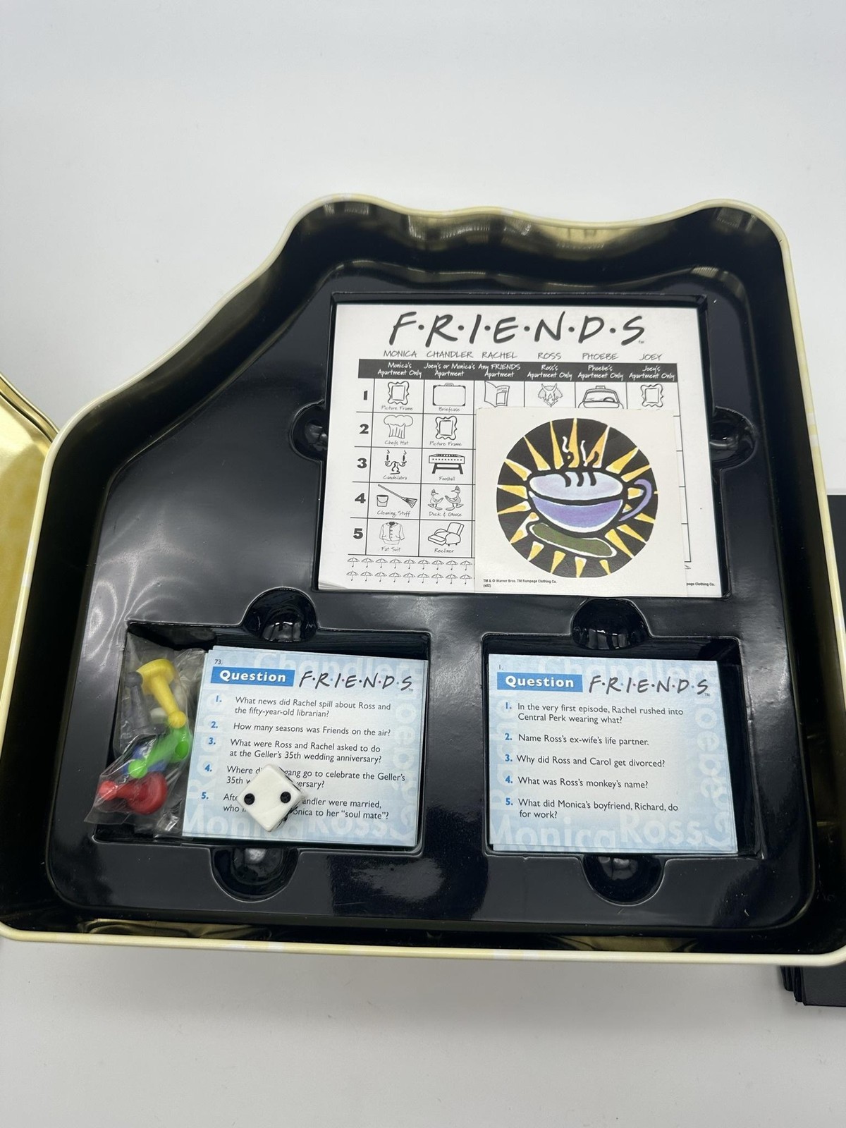 Vintage Cardinal Friends Trivia Game Collector’s Tin 2+ Players 10+ 2002 Used