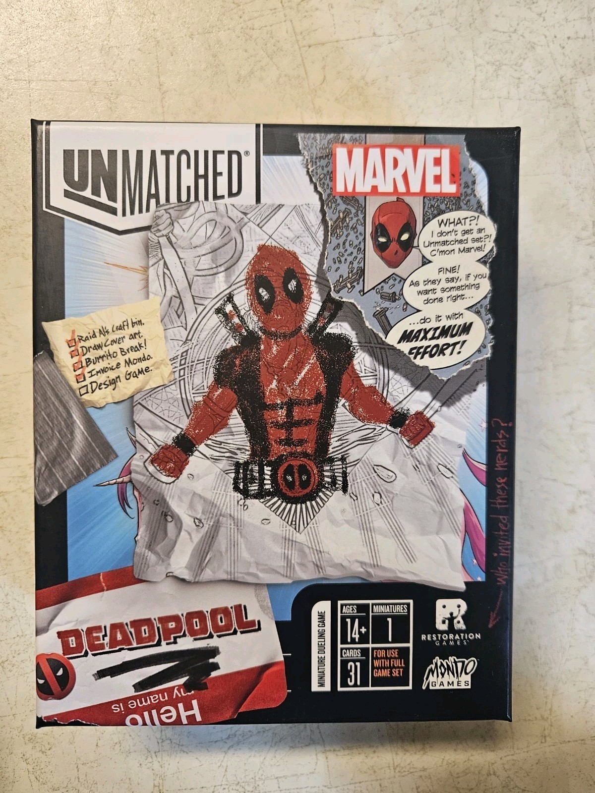 Restoration Games, Unmatched: Deadpool & Bruce Dueling Game Set