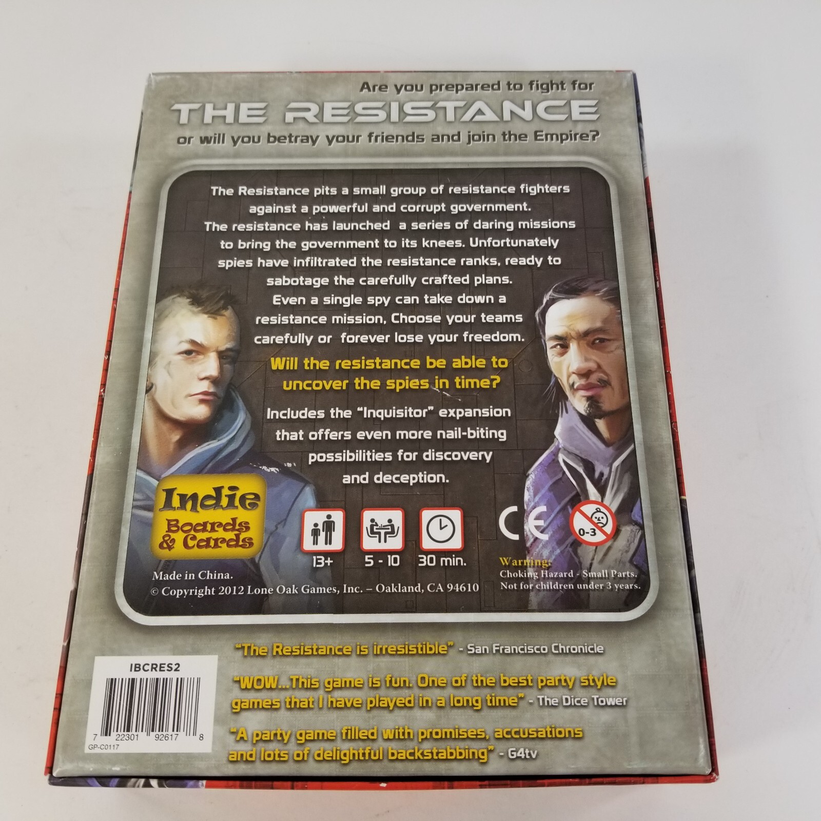 Don Eskridge The Resistance Game Indie Boards & Cards Complete