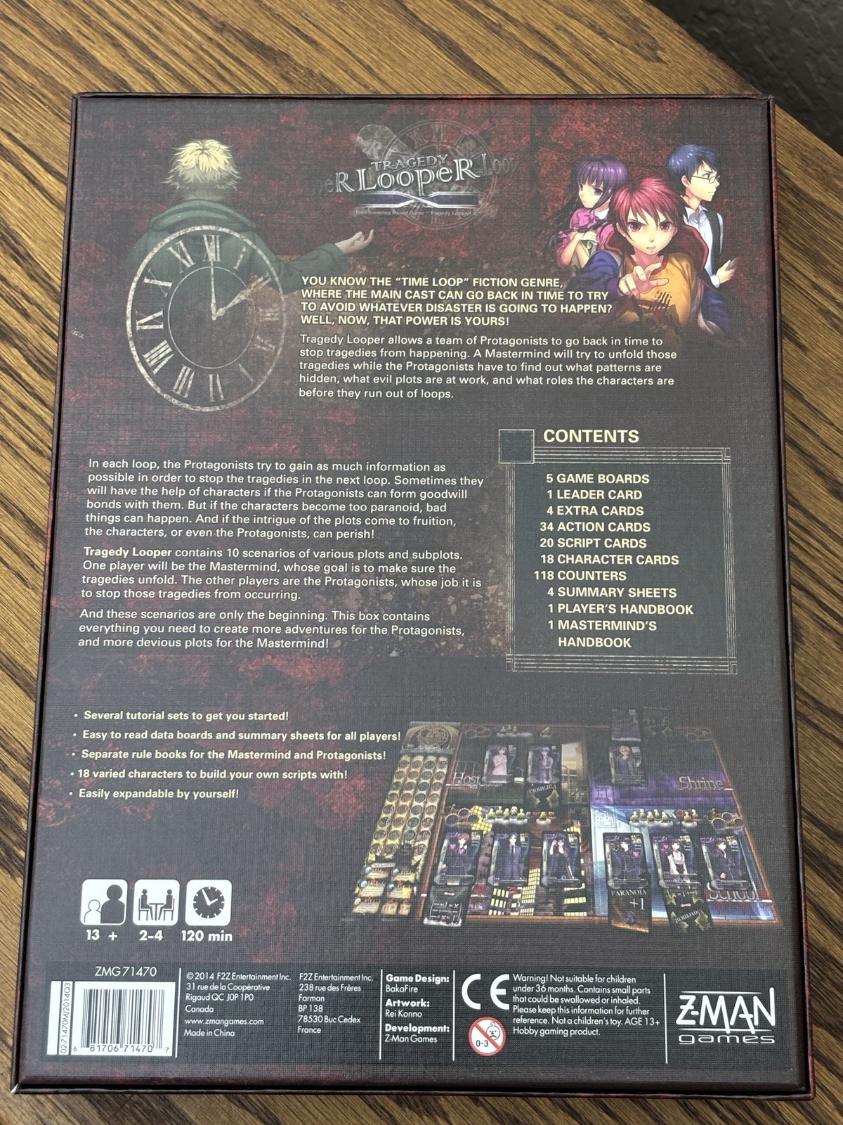 Z-Man Games Tragedy Looper Board Game 2014 Edition, Unpunched/Unplayed