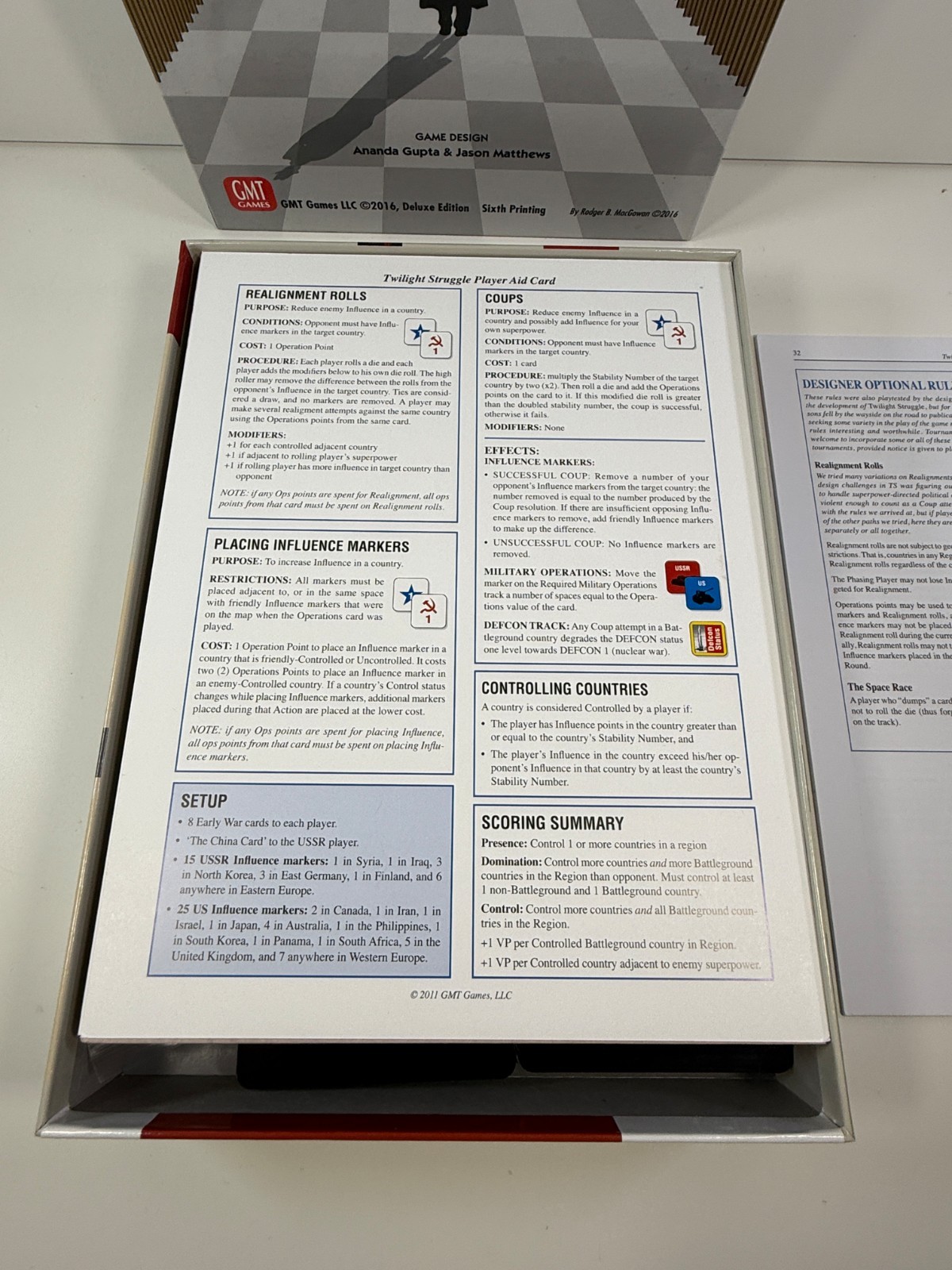 GMT Games Twilight Struggle Deluxe Edition Board Game