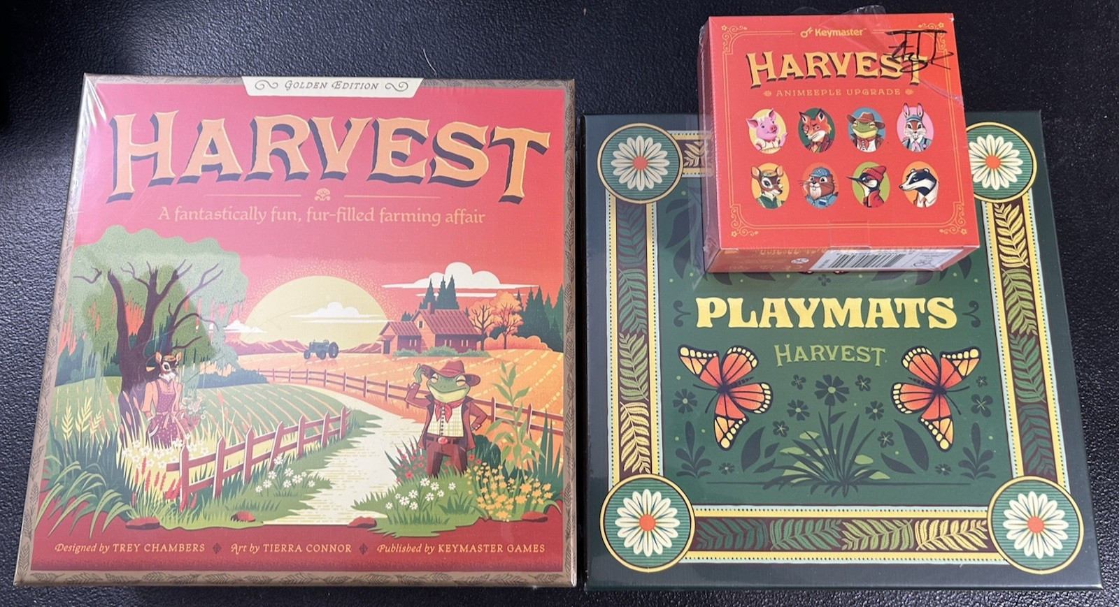 Harvest Golden Edition board game & playmats & with signed character expansion